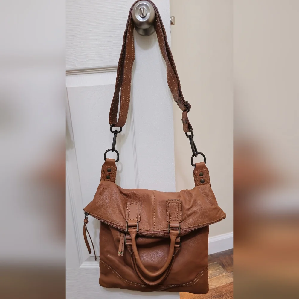 EUC! Maurizio Taiuti Brown Leather Bag - Picture 1 of 13